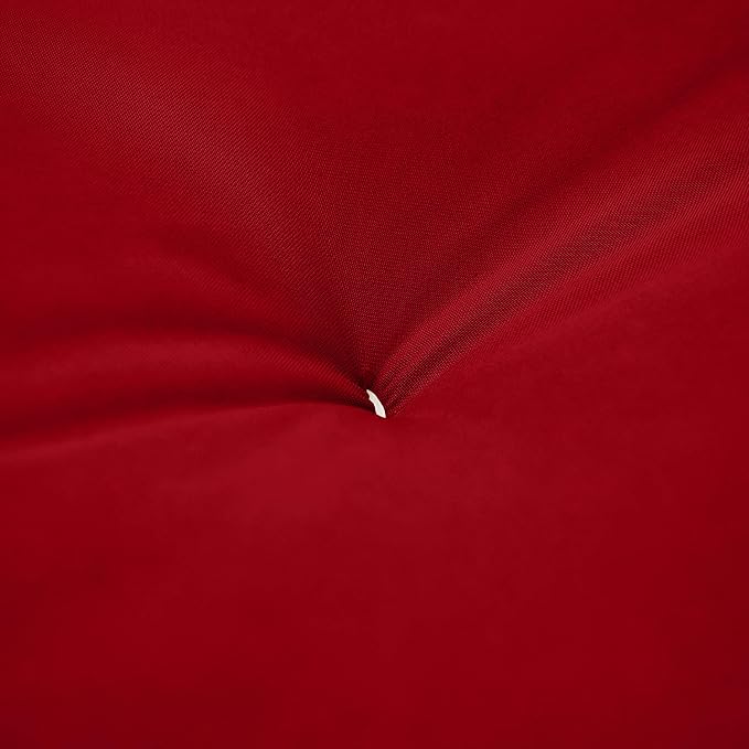 Mozaic Full Size 8-Inch Cotton Twill Gel Dual Memory Foam Futon Mattress, Red