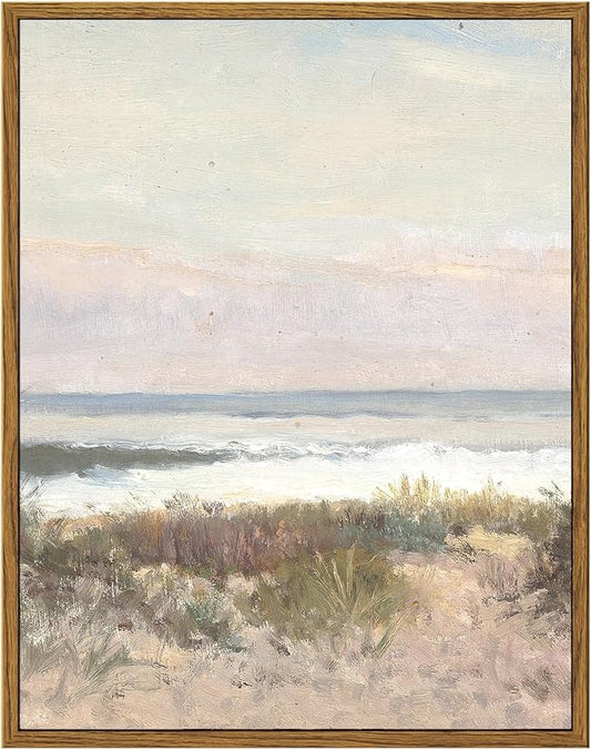 InSimSea Framed Wall Art for Living Room Decor Classical Coastal Scenery Bathroom Pictures Wall Decorations Farmhouse Kitchen Office Bathroom Art Wall Decor 11x14in