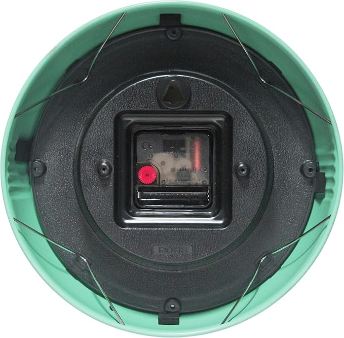 Infinity Instruments LTD. Retro 9 inch Silent Sweep Non-Ticking Mid Century Modern Kitchen Diner Wall Clock Quartz Movement Retro Wall Clock Decorative (Mint Green)