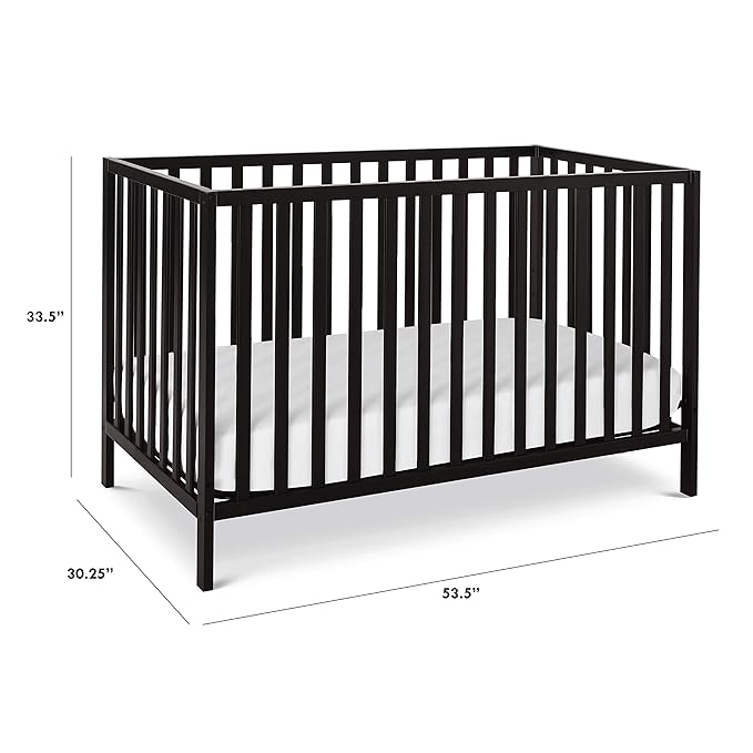 DaVinci Union 4-in-1 Convertible Crib in Ebony, Greenguard Gold Certified