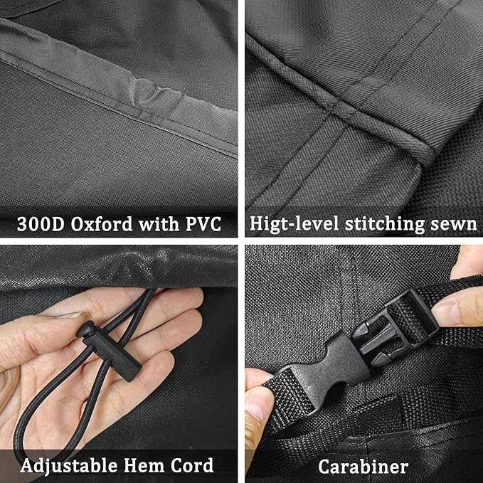 Grill Cover Replacrment Recteq RT-410/340 RT-B380 and Rec Tec RT-B380X Bullseye Deluxe Wood Pellet Grill, Full Length Heavy-Duty Premium Cover, Waterproof Moisture Proof Breathable