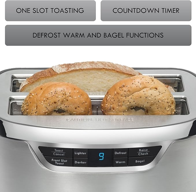 Kenmore Elite 76774 4-Slice Auto-Lift Long Slot Toaster in Stainless Steel
