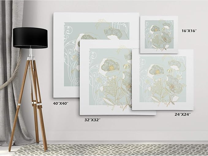 Wexford Home Filigree Floral Gallery Wrapped Canvas Wall Art, 32x32 (HAC17-18247-3232)