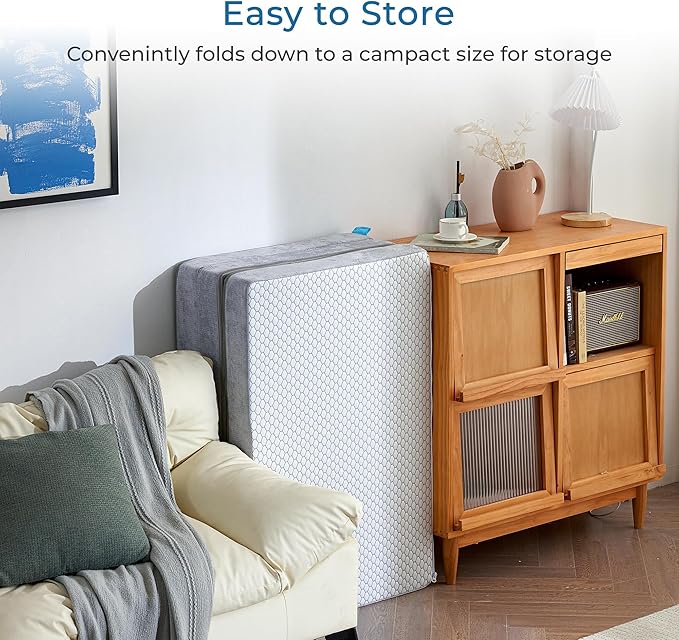 Odorless Foldable Mattress Twin XL 80" x 38" x 4", 4 Inch Folding Foam Mattress with Storage Bag, Trifold Memory Foam Mattress for RV, Guest Bed