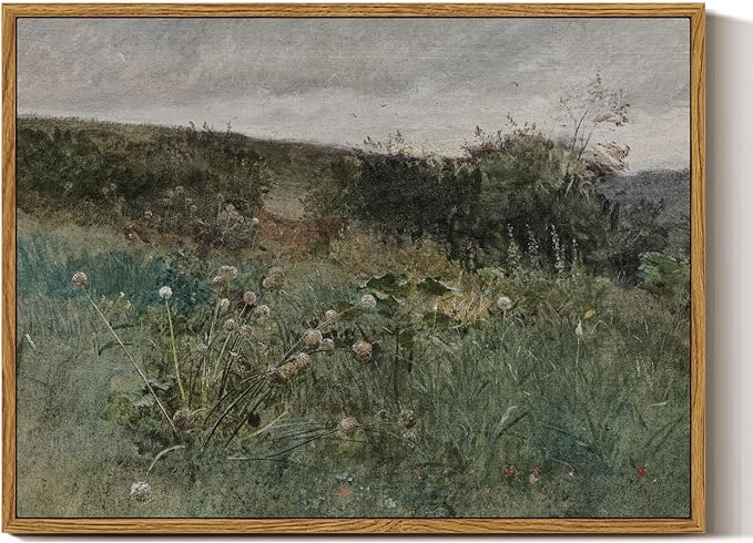 InSimSea Framed Canvas Wall Art Vintage Decor, Rustic Classical Paintings for Wall Decorations, Country Art Prints for Room Home Kitchen Farmhouse Bathroom Decor, 12"x16"