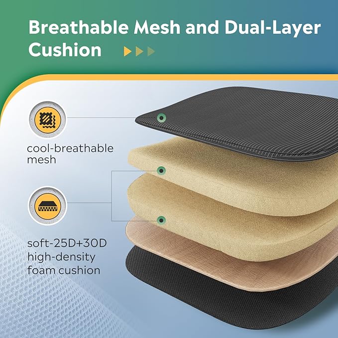 DEVAISE Office Chair, Ergonomic Computer Desk Chair with Flip-up Armrests, Comfy Mesh with Adjustable Lumbar Support, Black