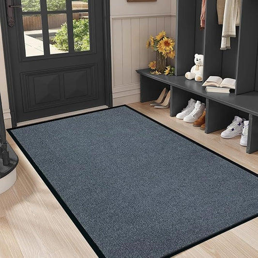 Heavy Duty Doormat, 3'x6' Indoor Outdoor Entry Rug, Commercial Entrance Mat with Rubber Border, Durable Welcome Mat, Rubber Backing Non Slip Doormat for Entryway, Large Garage Floor Mat