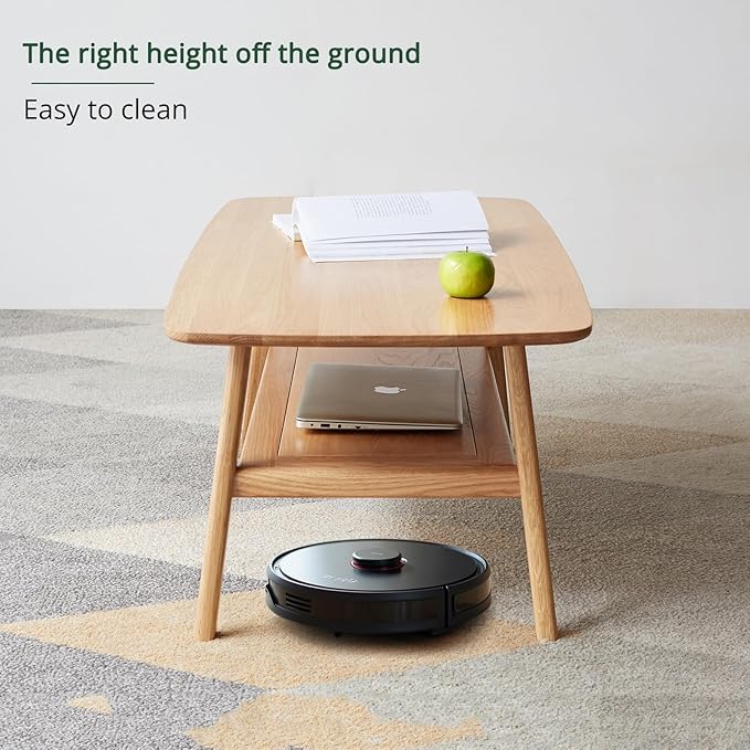 2-Tier Solid Oak Wood Coffee Table - Practical Center Table with Double Storage for Small Apartments, Living Rooms, Bedrooms, and Offices (Natural, 39.37" D x 19.69" W x 17.32" H)