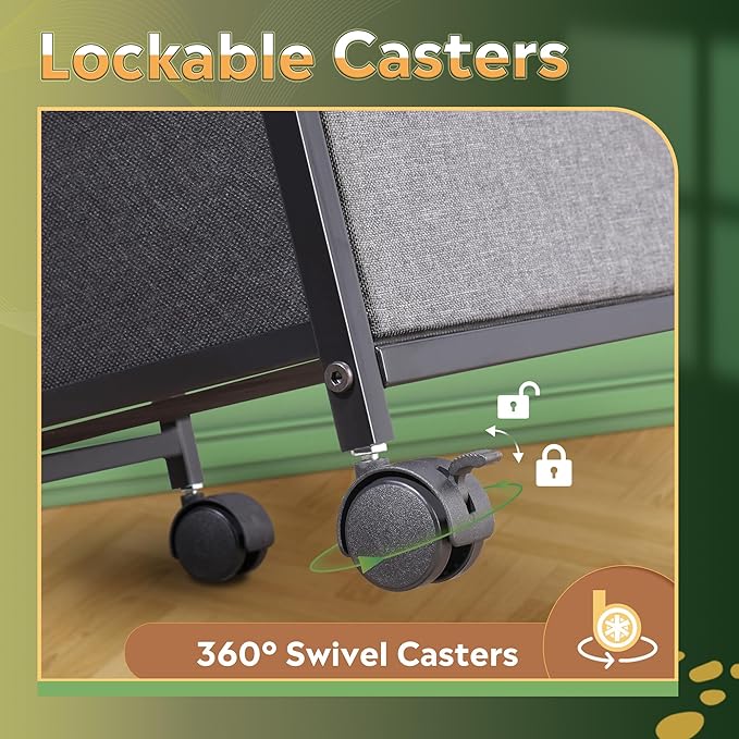 DEVAISE 2 Drawer Mobile File Cabinet, Rolling Printer Stand, Fabric Vertical Filing Cabinet fits A4 or Letter Size for Home Office, Rustic Brown