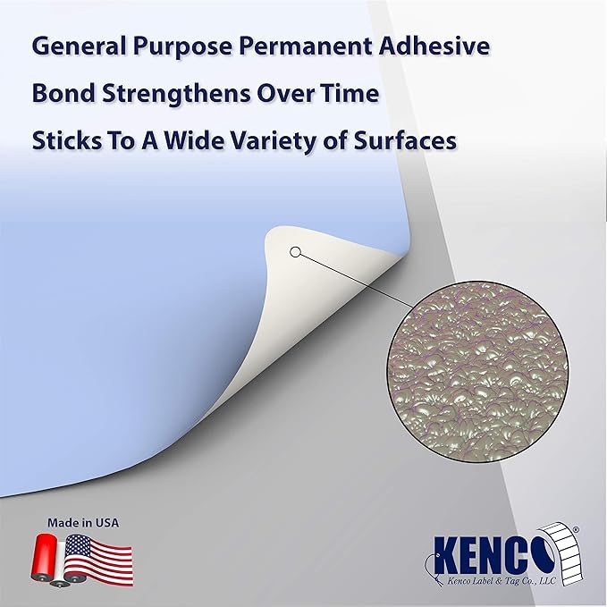 4" X 6" Direct Thermal Perforated Stickers Labels for Shipping Labels, Inventory, and Color Coding - Compatible with Zebra, Rollo, Godex and More (Blue, 1 Roll)