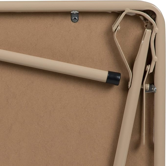 EMMA + OLIVER Kids Tan Folding Game and Activity Table - Toddler Table for Daycare Center