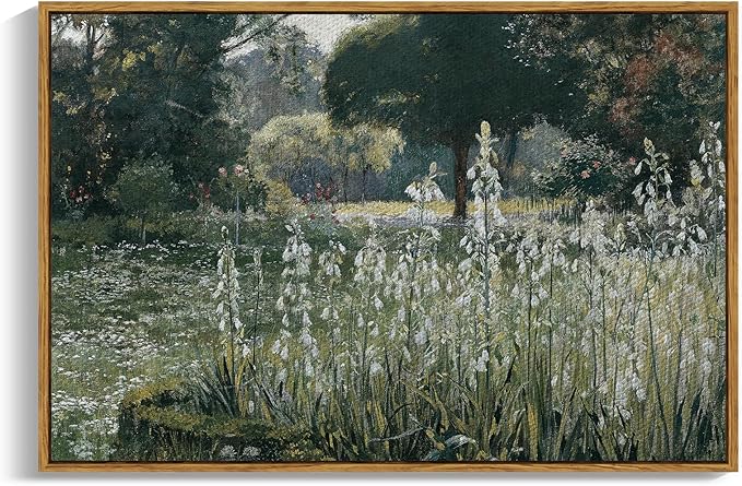 InSimSea Framed Canvas Wall Art Vintage Decor, Landscape Wall Art Home Decor, Modern Farmhouse Decor, Canvas Wall Art for Living Room Decor, Cottagecore Bedroom Kitchen Bathroom Decor, 24"x36"