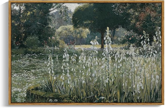 InSimSea Framed Canvas Wall Art Vintage Decor, Landscape Wall Art Home Decor, Modern Farmhouse Decor, Canvas Wall Art for Living Room Decor, Cottagecore Bedroom Kitchen Bathroom Decor, 24"x36"