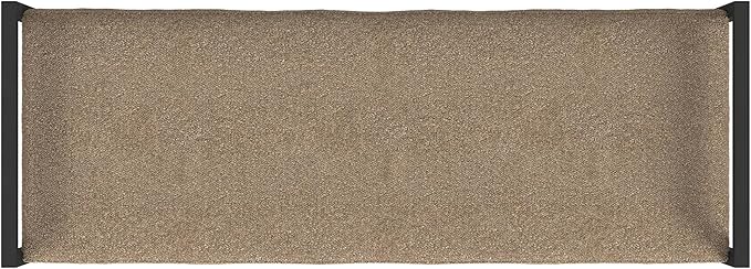 HomePop Modern Metal Bench|Bench for Living Room & Bedroom | Decorative Home Furniture - Brown Boucle