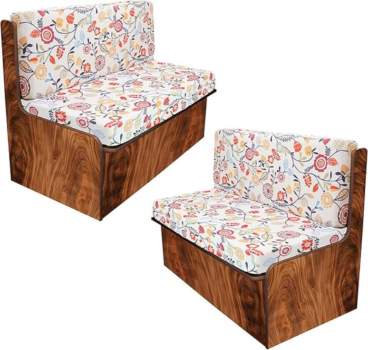 Rv Dinette Cushion Covers,Printing Stretchable Camper Cushion Cover,RV Cushion Slipcover,Rv Couch Cover Replacement for RV Camper Car Bench,2 Backrest Covers and 2 Bench Covers (Flower Vine)