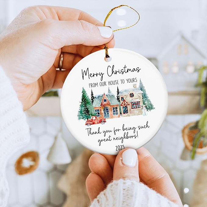 Neighbor Awesome Neighbor Ornaments, for Neighbors, Ideal Gifting to Friends, Unique and Decorative Neighbor Ornaments, Awesome Neighbors Gift