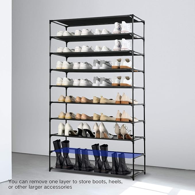 Shoe Rack -Premium Non-Woven Shoe Storage, Shoe Organizer for Closet, Entryway, Garage & Hallway, Sturdy & Durable Shoe Rack Shelf