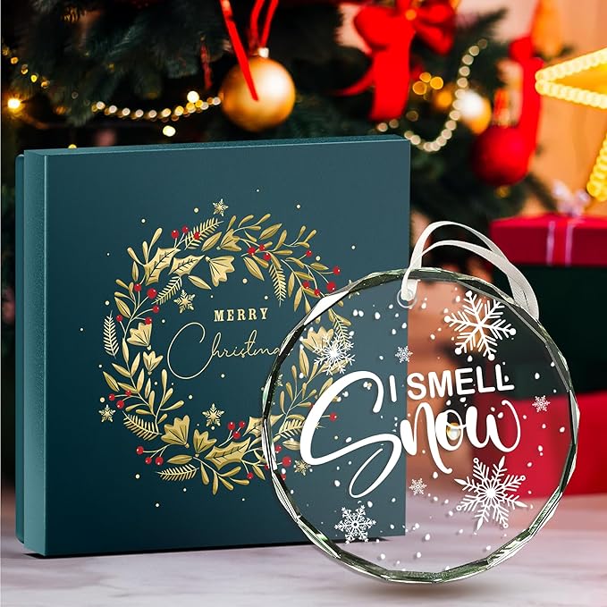 I Smell Snow Ornament - Ideal Christmas Tree Decorations for Film Enthusiasts, Fun and Unique Xmas Clearance Ornaments, Snowman Gifts for Movie Lovers, 2025 Snowy Snowman Christmas Ornaments