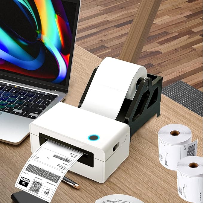 Thermal Labels 4x6 Roll - 1500 Labels, Industrial Labels Direct Thermal Perforated Postage Shipping Label for Rollo, Zebra, MUNBYN and Polono Thermal Printer (NOT for DYMO)