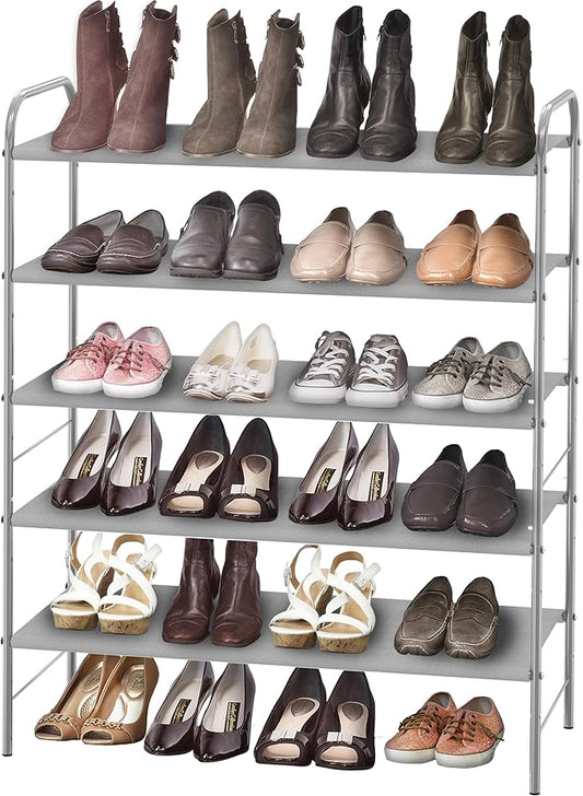 Simple Houseware 5-Tier Shoe Rack Storage Organizer, Grey