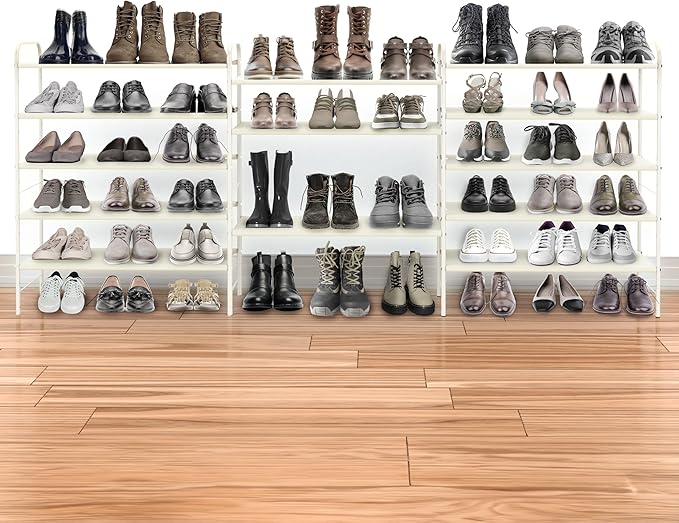 Simple Houseware 5-Tier Shoe Rack Storage Organizer, White