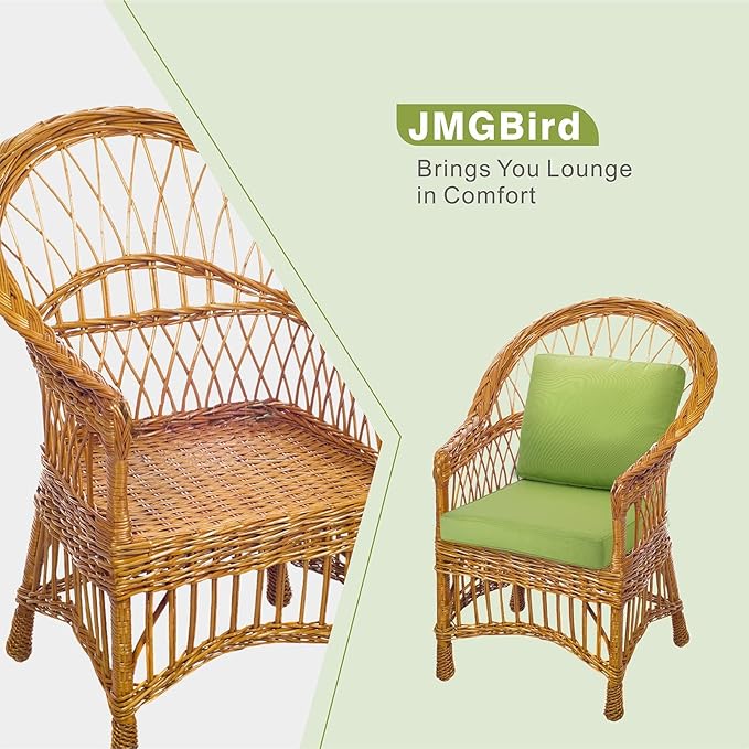 JMGBird Outdoor Chair Cushion Tufted Pillow, Outdoor Seat Cushion Set 19"x19" Outdoor Cushions for Patio Furniture