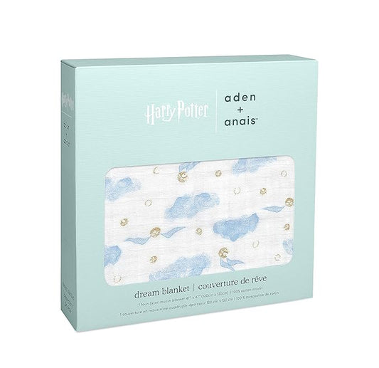 aden + anais Boutique Dream Blanket, Boutique Muslin Baby Blankets for Girls & Boys, Ideal Newborn Nursery & Crib Blanket, Unisex Toddler & Infant Bedding, Shower & Registry Gift, Harry Potter