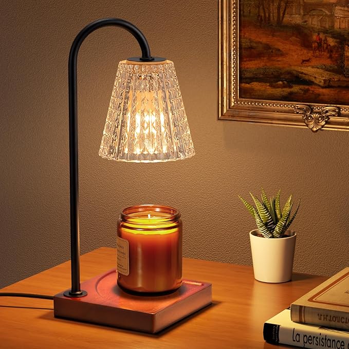 Hong-in Candle Warmer Lamp with Timer-Dimmable Candle Warmer, Birthday Gifts for Women,House Warming Gifts New Home Bedroom Decor,Wax Warmer for Scented Wax Jar Candles