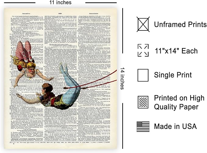 Poster Master Dictionary Art Poster - Acrobat Print - Circus Art - Entertainment Art - Gift for Men, Women & Performer - Chic Decor for Living Room, Bedroom, Dorm or Office - 11x14 UNFRAMED Wall Art
