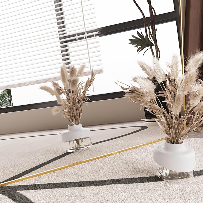 FANYUSHOW Full Length Mirror with Stand, 76"x34" Aluminum Alloy Frame Floor Mirror, Shatter-Proof Glass Free Standing, Leaning Against Wall or Wall-Mounted, for Bedroom Living Room Dressing Room Gold