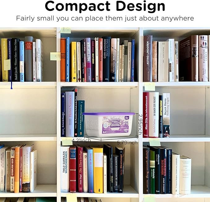 W&E Choice Moisture Absorbers With Lavender Scent, Portable Dehumidifier for Closet&Bathrooms, Kitchen, Humidity Absorber Odor Eliminator Absorber