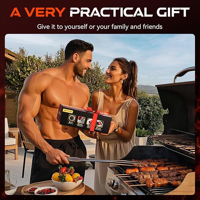 Grill Brush Bristle-Free Steam Cleaning, BBQ Brush Replaceable Heat-Resistant Kevlar Head with Grill Scraper Safe Barbecue Grill Cleaner for All Grill Types (2 Pack Cleaning Head)