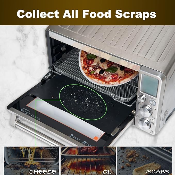 4 Pack Air Fryer Liners for Nuwave Bravo Air Fryer Toaster Smart Oven, Baking Mat Air Fryer Liners Reusable Compatible with Nuwave 30-QT XL Capacity Countertop Convection Oven