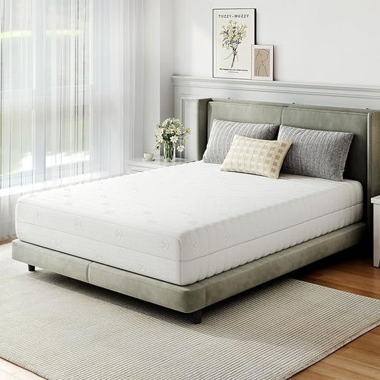 Novilla 10 Inch Queen Mattress,Comfort Foam Mattresses with Air Cutting Design & Breathable Cover for Cooling Night Sleep & Pressure Relief, CertiPUR-US Certified Queen Mattress in a Box,