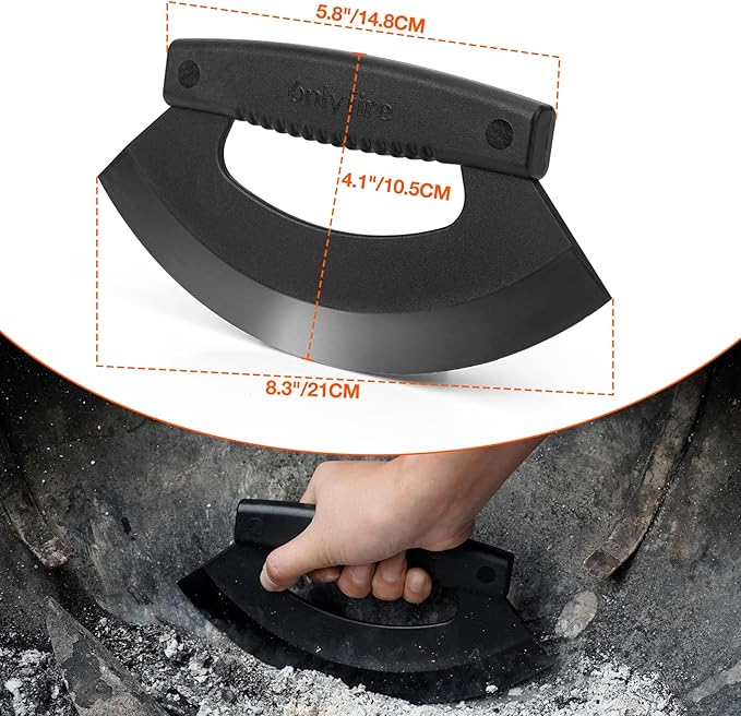 onlyfire Kettle Grill Scraper, BBQ Grill Blade Cleaning Tool for Weber Kettle, Weber WSM Cooker, Kamado Charcoal Grills Like Big Green Egg, Kamado Joe and Outdoor Grills