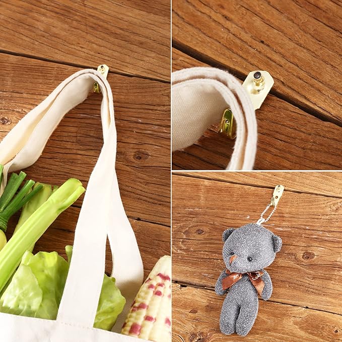 Jetec Plaster Picture Hangers Hooks Picture Gold Hanging Kit with Nails for Plaster Wall Wooden Wall Drywall Mounting(50 Pieces,30 lbs)