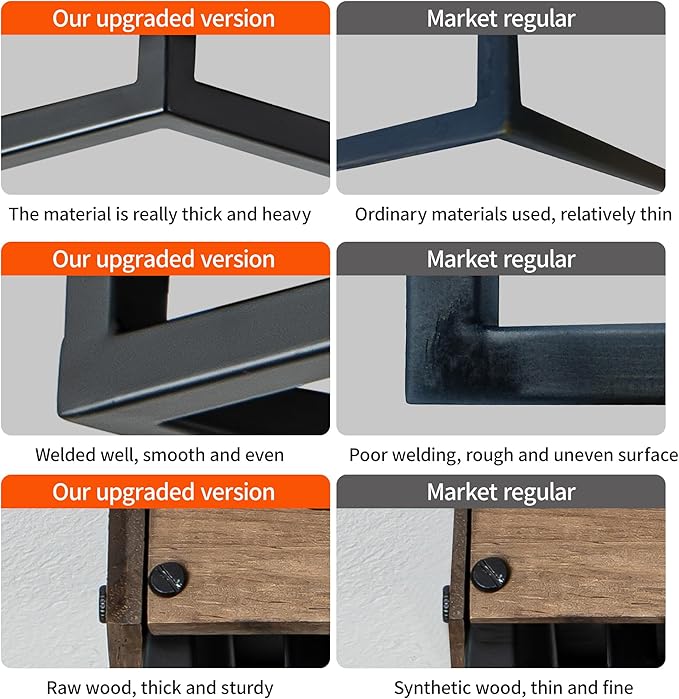 MAYNA Farmhouse Ceiling Light, 2-Light Rustic Flush Mount Ceiling Light with Metal and Wood, Farmhouse Hallway Light Fixtures for Kitchen Entryway Bedroom Dining Room