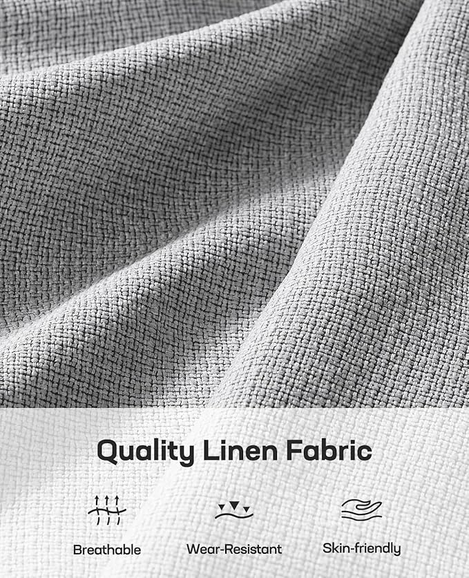 Marsail 2-Seater Modern Sofa, 65" Loveseat Couch with Wide Armrests & Deep Cushions, Linen Sofas with Removable Washable Covers for Living Room, Grey