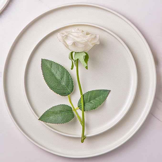 AmorArc Stoneware Dinnerware Sets for 6,Reactive Ceramic Plates and Bowls Set,Highly Chip and Crack Resistant | Dishwasher & Microwave Safe | Round Dishes Set Service for 6 (18pc)