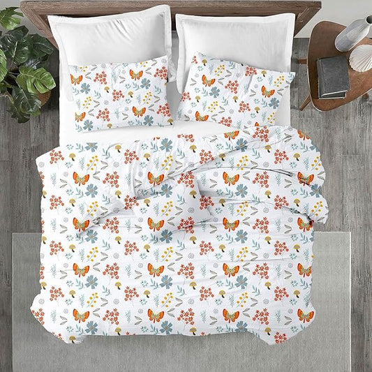 Kotton Culture 3 Pc Twin Size Duvet Cover Set- 100% Egyptian Cotton Sateen 600 TC Ultra Soft Premium Durable Comforter Cover Zipper Closure & Corner Ties (Rain Forest, Twin/Twin XL 68" X 90")