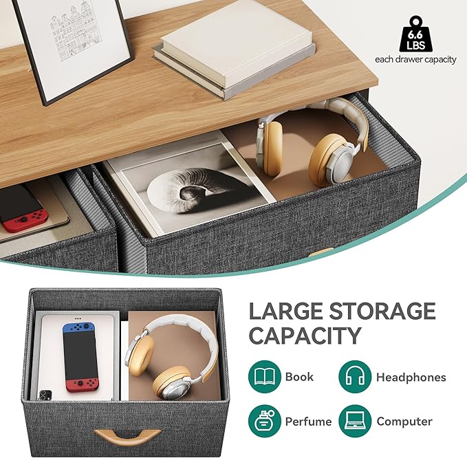 YITAHOME 10 Drawers Dresser, Fabric Dresser, Fabric Storage Tower, Organizer Unit for Bedroom, Living Room, Hallway, Closets