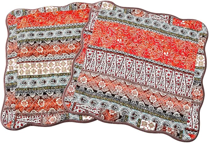 NEWLAKE Striped Classical Style Cotton Throw Pillow Covers (2 Pieces, 18X18 Inch)