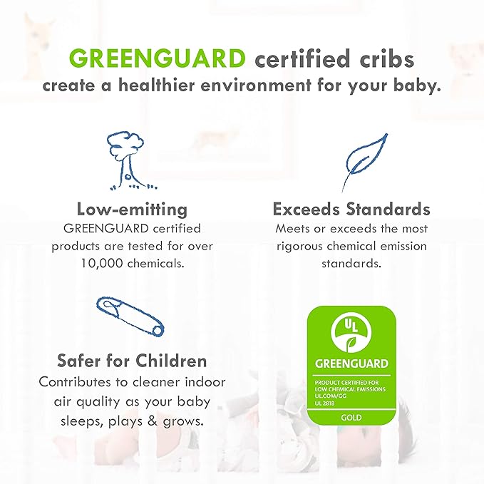 DaVinci Union 4-in-1 Convertible Crib in Grey, Greenguard Gold Certified