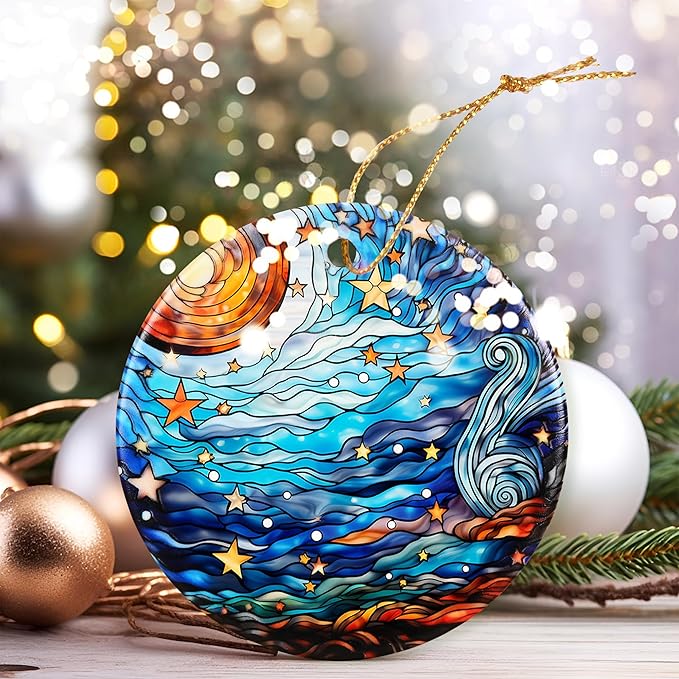 Christmas Ornament, Van Gogh Starry Night Ornament, Christmas Decorations for Tree, Heirloom Keepsake, Gift Idea