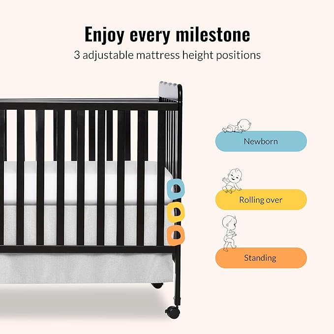 Dream On Me Carson Classic 3-in-1 Convertible Crib in Black
