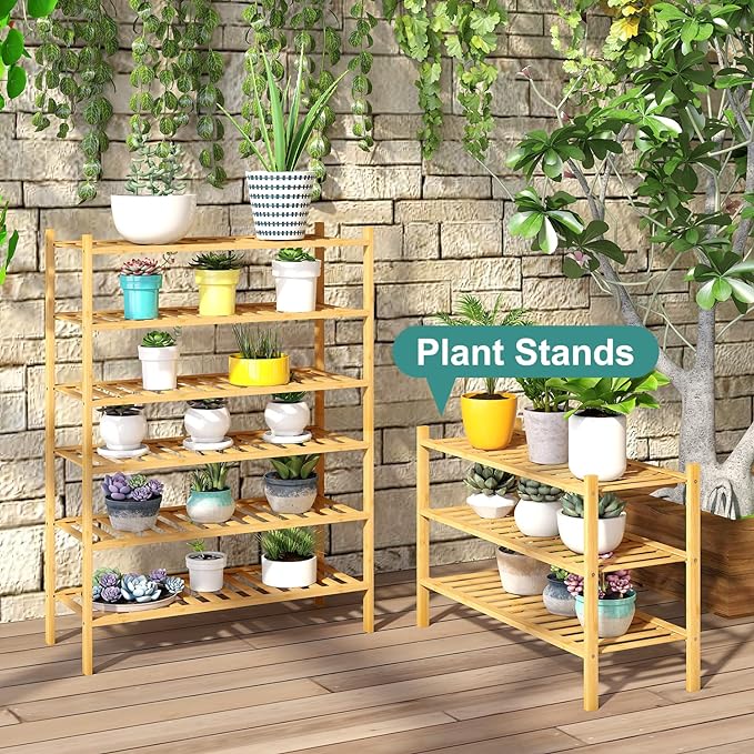 3-Tier Free Standing Shoe Racks, Bamboo Wood Shoe Rack for Entryway & Closet, Beautiful | Natural | Functional | Sturdy Shoe Rack