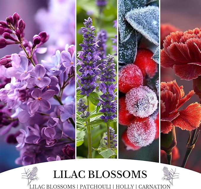 Lilac Blossom Scented Candles, Lilac Blossom Candle, Aromatherapy Candle Gifts for Women, Soy Candles for Home Scented, 7oz 50 Hours Burn, Home Décor