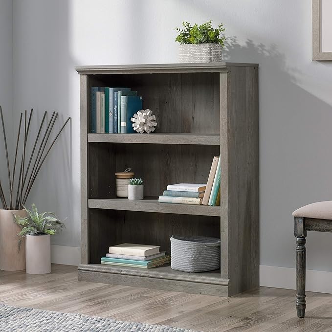 Sauder Miscellaneous Storage 3-Shelf Bookcase/ Book shelf, Mystic Oak finish