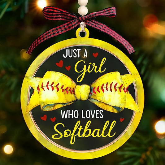 Softball Ornaments for Christmas Tree - Delightful Softball Gifts for Team, Perfect Ornaments for Girls 8-12, Featuring Pitcher and Catcher Ornament, Memorable Christmas Softball Gifts