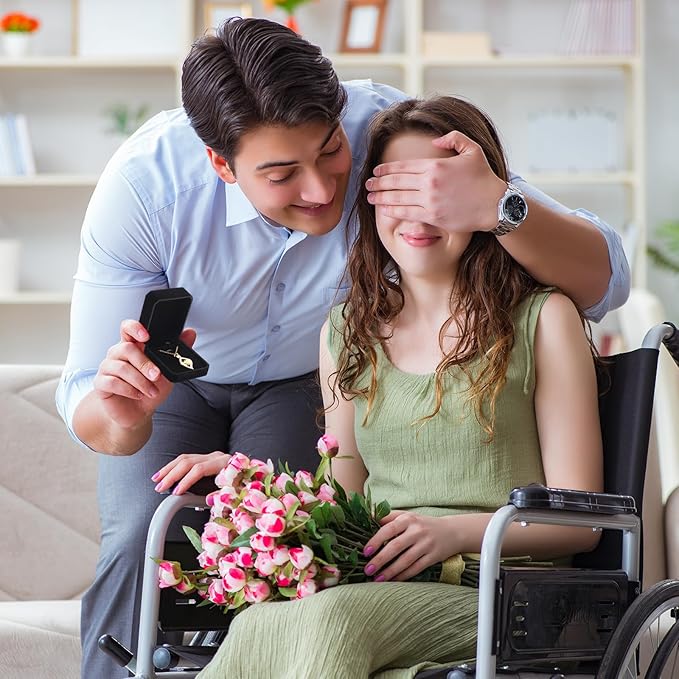 Sureio 24 Pcs Velvet Necklace Ring Boxes Bulk Earring Pendant Jewelry Gift Display Case for Proposal Anniversary Wedding Engagement Birthday Gift(Black)